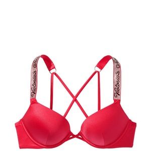 NWT VICTORIA'S SECRET SWIM
Shine Strap Bombshell Add-2-Cups Push-Up Bikini Top